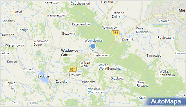 mapa Piątkowiec, Piątkowiec na mapie Targeo